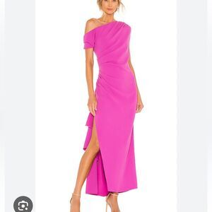 Elliatt X REVOLVE Gwenyth Dress Orchid pink 
 Asymmetrical One Shoulder Gown S
